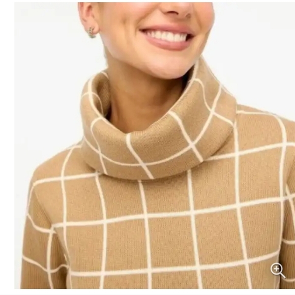 J. CREW cowl Neck Tan Sweater Size S - Picture 3 of 14